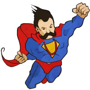 Nietzsche in a superman costume
